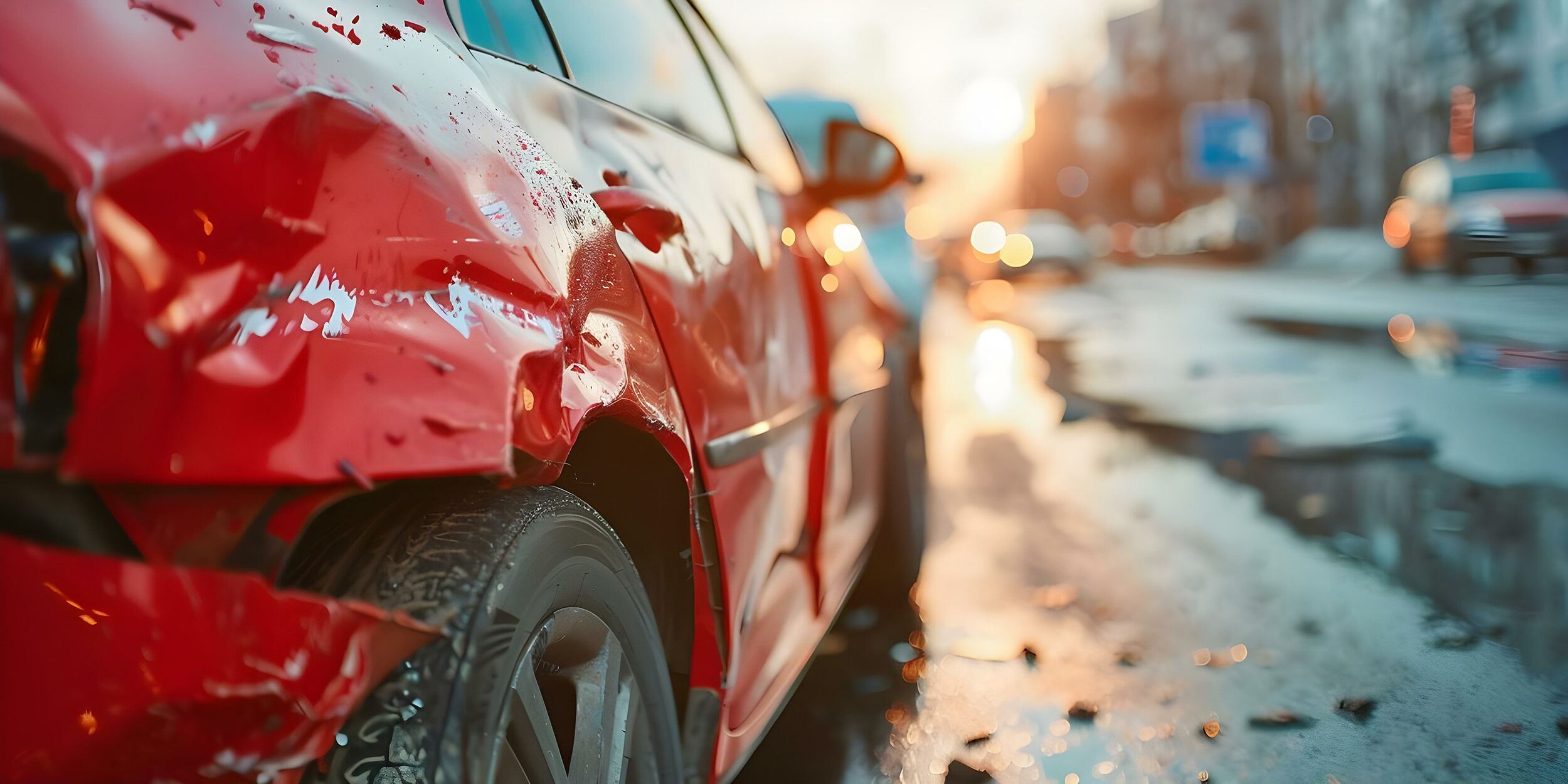 Image of damaged car representing personal injury attorneys in Kennewick